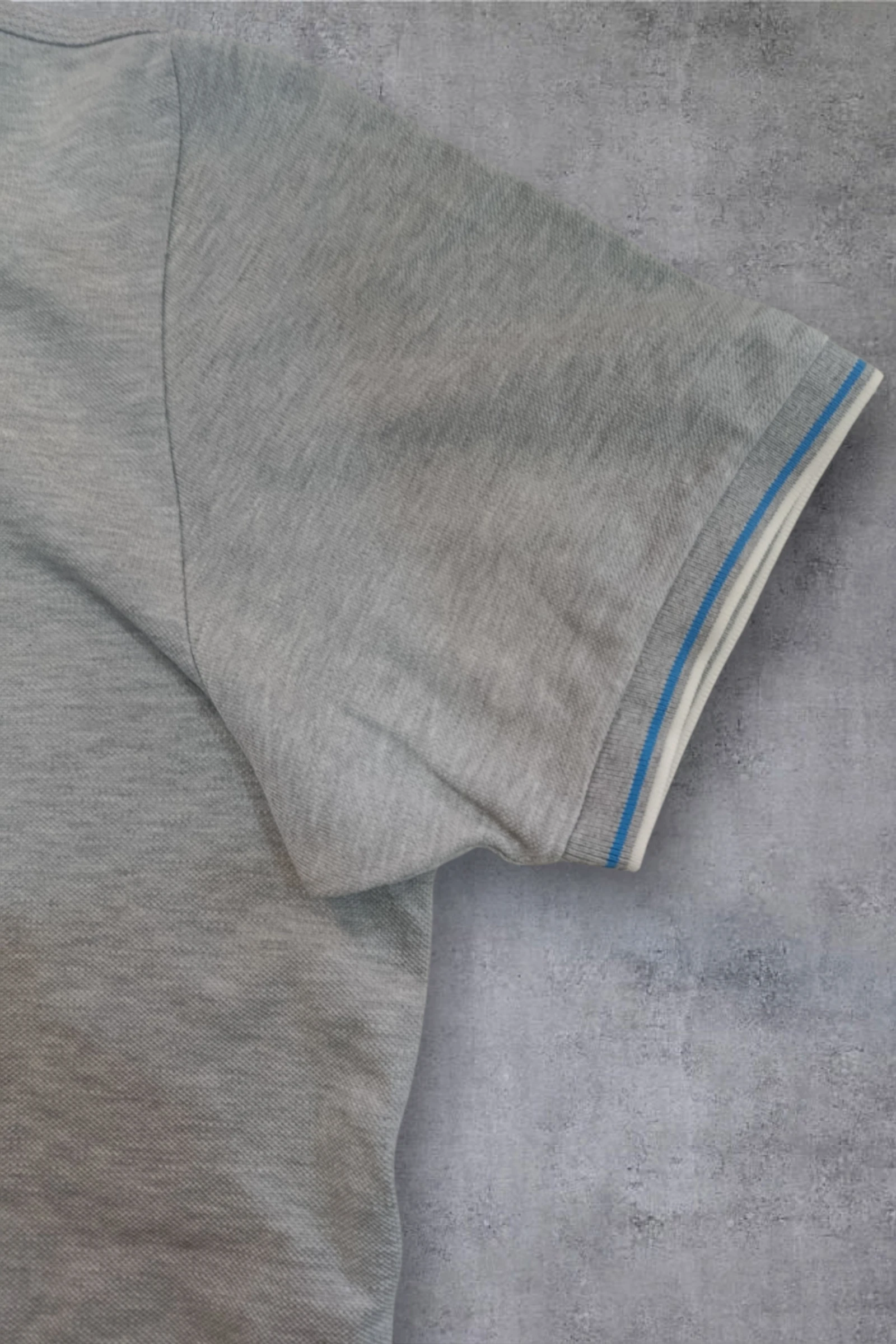 | Polo Adidas Homem | Cor Cinza Mesclada | Borda Azul | Esportivo Casual | Tamanho G | – photo 6